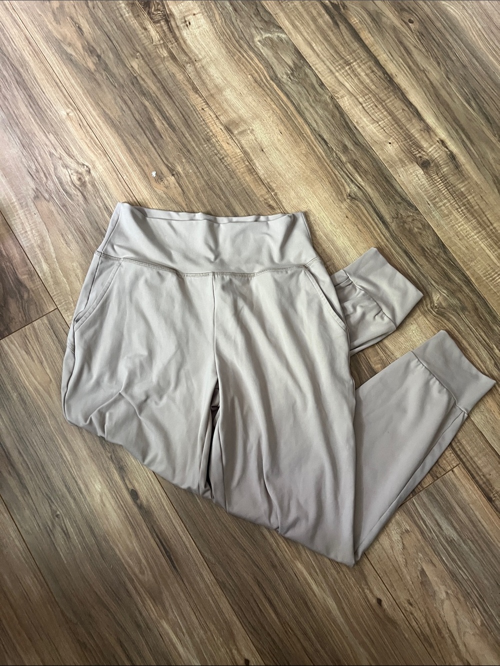 Rehash Women's High-Waist Jogger Pants in Light Taupe S